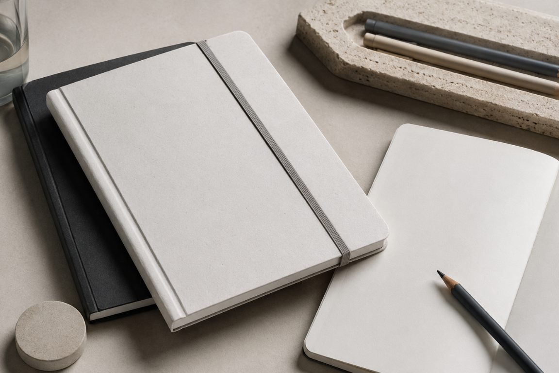 Stone paper notebooks for professional and corporate use