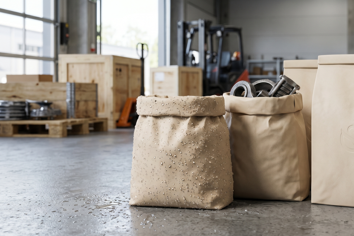 Stone paper bags for industrial and commercial packaging